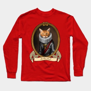 Renaissance Cat - Sir Piers Lovell (A Ginger Cat) Long Sleeve T-Shirt